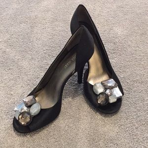 Nine West jeweled heels